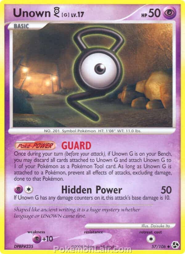 2008 Pokemon Trading Card Game Diamond and Pearl Great Encounters Set – 57 Unown G