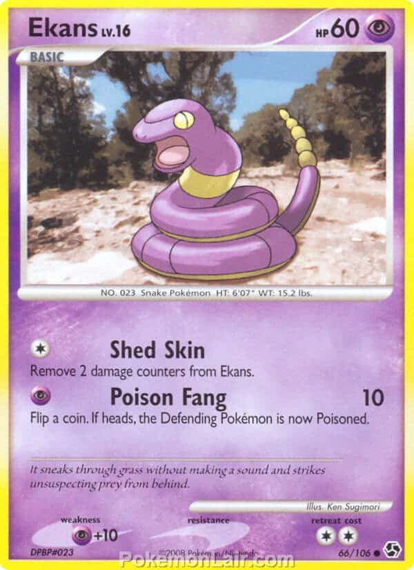 2008 Pokemon Trading Card Game Diamond and Pearl Great Encounters Set – 66 Ekans