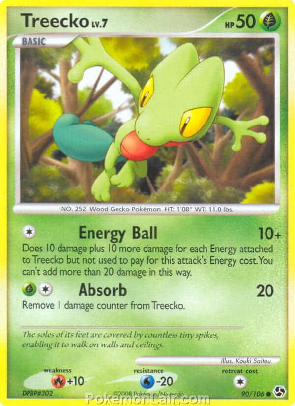 2008 Pokemon Trading Card Game Diamond and Pearl Great Encounters Set – 90 Treecko