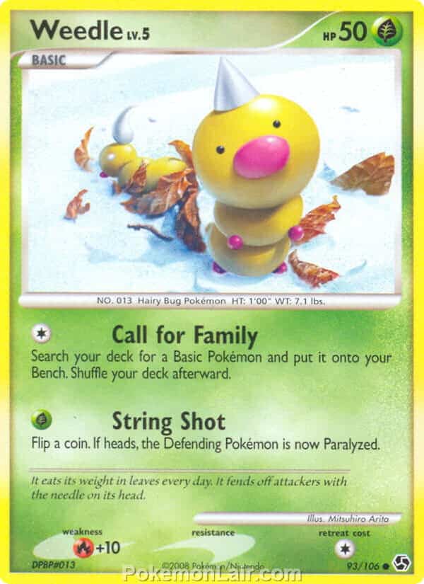 2008 Pokemon Trading Card Game Diamond and Pearl Great Encounters Set – 93 Weedle