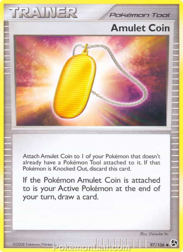 2008 Pokemon Trading Card Game Diamond and Pearl Great Encounters Set – 97 Amulet Coin
