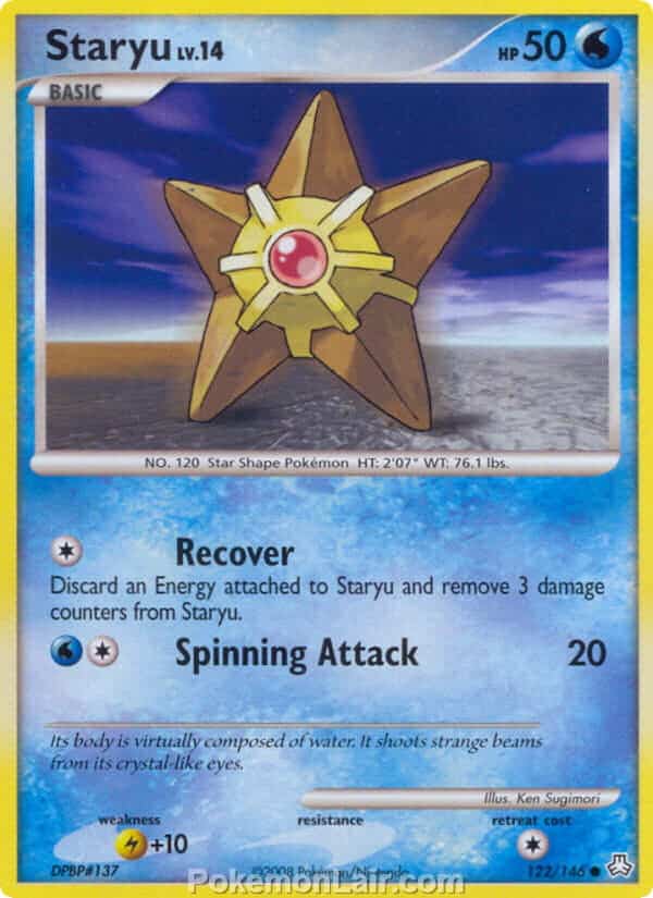 2008 Pokemon Trading Card Game Diamond and Pearl Legends Awakened Price List – 122 Staryu