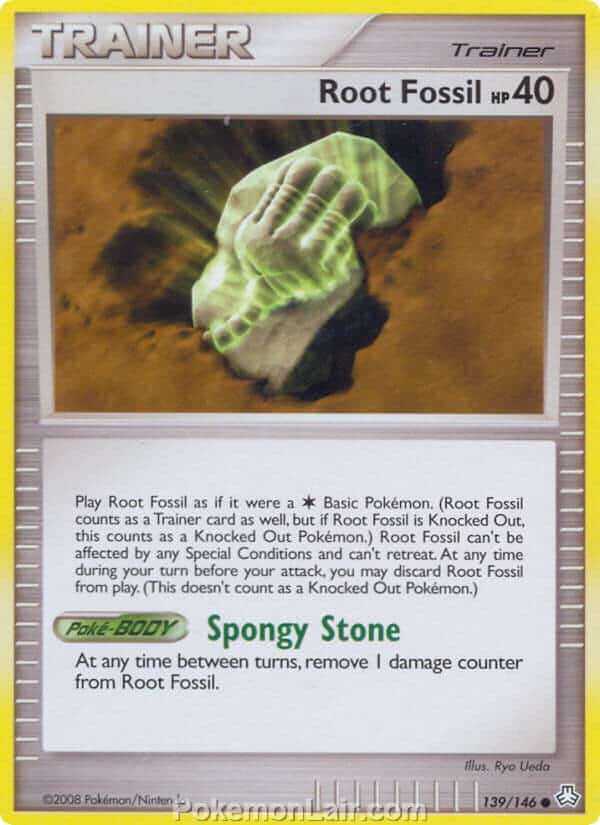 2008 Pokemon Trading Card Game Diamond and Pearl Legends Awakened Price List – 139 Root Fossil