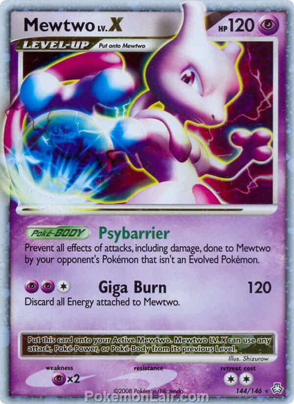 2008 Pokemon Trading Card Game Diamond and Pearl Legends Awakened Price List – 144 Mewtwo