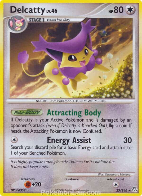 2008 Pokemon Trading Card Game Diamond and Pearl Legends Awakened Price List – 23 Delcatty