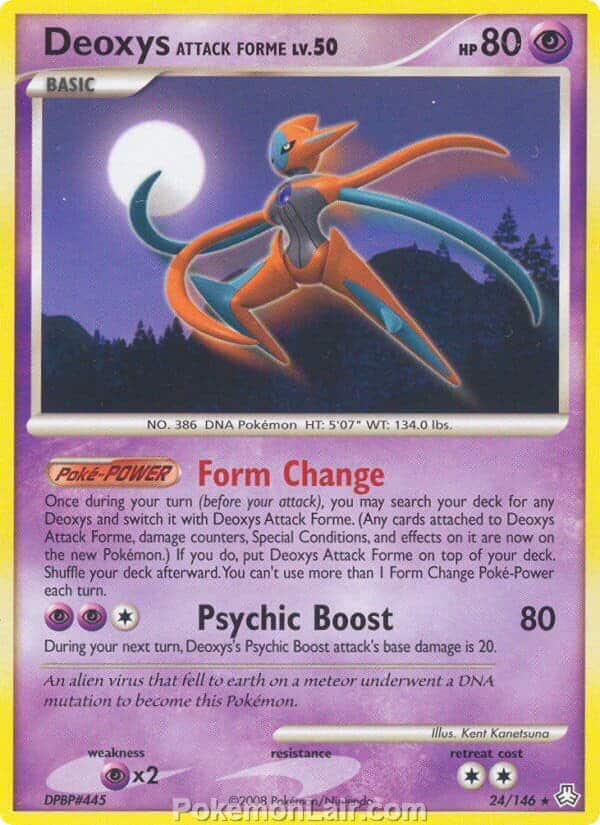 2008 Pokemon Trading Card Game Diamond and Pearl Legends Awakened Price List – 24 Deoxys Attack Forme