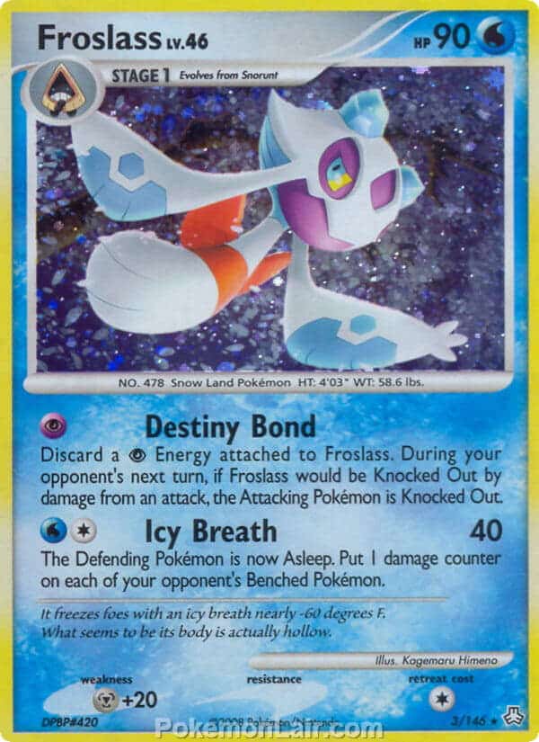 2008 Pokemon Trading Card Game Diamond and Pearl Legends Awakened Price List – 3 Froslass