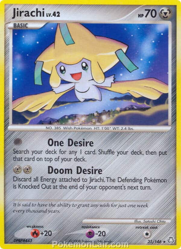 2008 Pokemon Trading Card Game Diamond and Pearl Legends Awakened Price List – 31 Jirachi