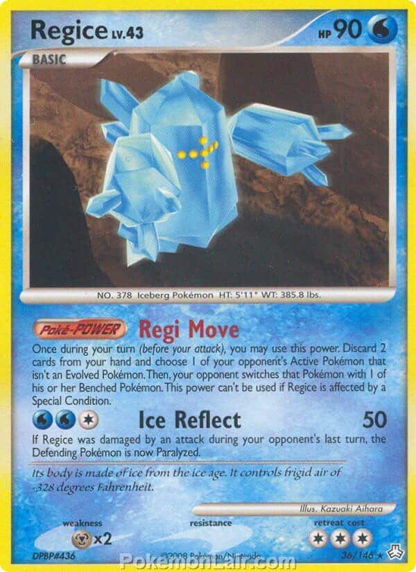 2008 Pokemon Trading Card Game Diamond and Pearl Legends Awakened Price List – 36 Regice