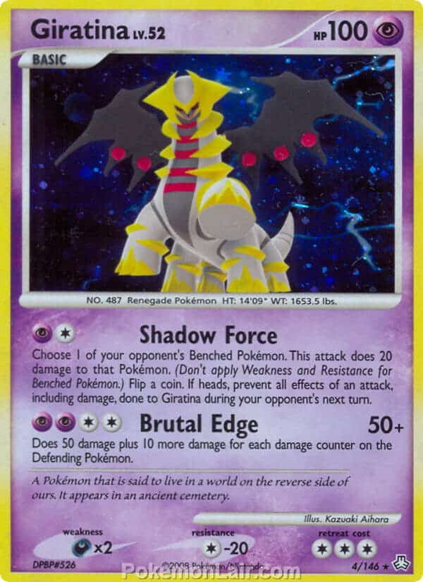 2008 Pokemon Trading Card Game Diamond and Pearl Legends Awakened Price List – 4 Giratina