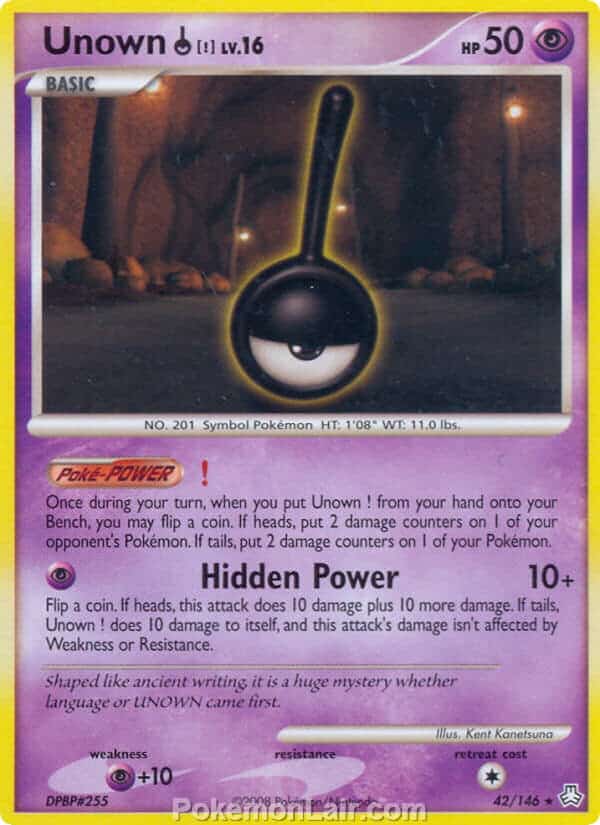 2008 Pokemon Trading Card Game Diamond and Pearl Legends Awakened Price List – 42 Unown Exclamation Point