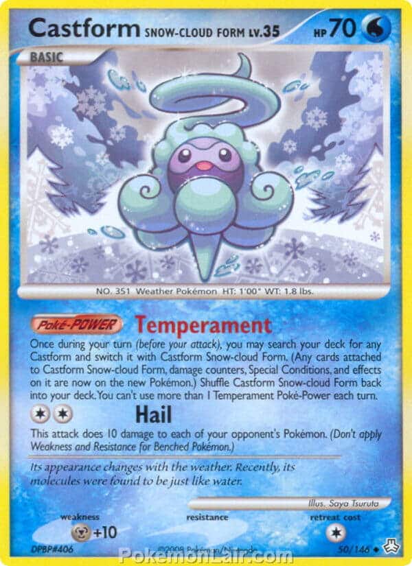 2008 Pokemon Trading Card Game Diamond and Pearl Legends Awakened Price List – 50 Castform Snow Cloud Form