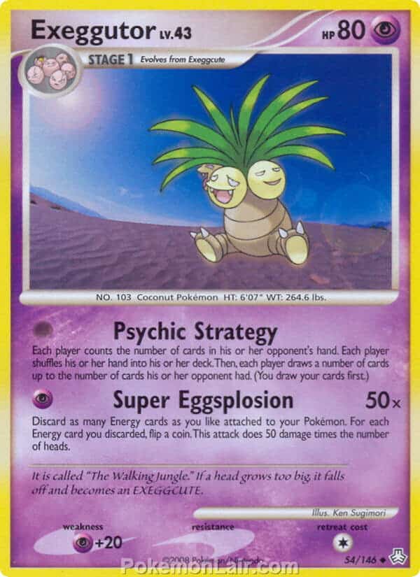 2008 Pokemon Trading Card Game Diamond and Pearl Legends Awakened Price List – 54 Exeggutor