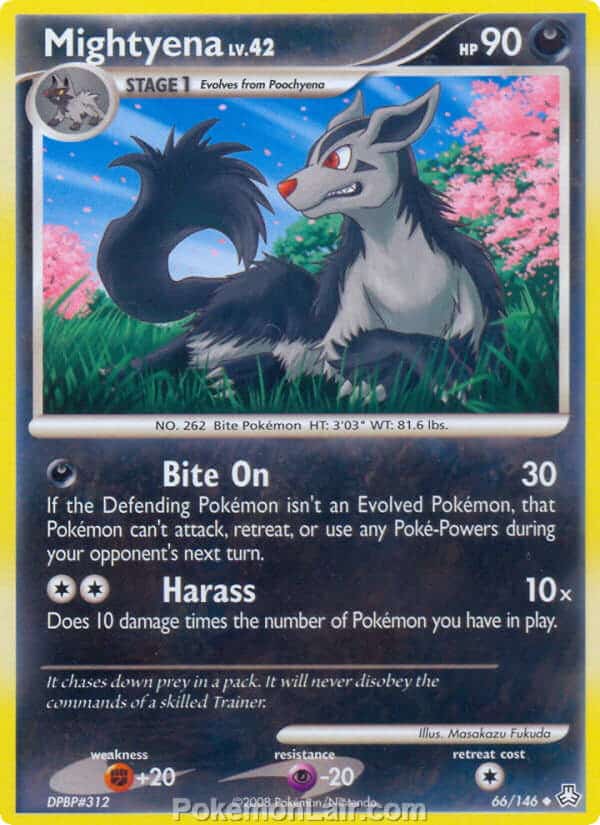 2008 Pokemon Trading Card Game Diamond and Pearl Legends Awakened Price List – 66 Mightyena