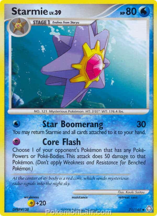 2008 Pokemon Trading Card Game Diamond and Pearl Legends Awakened Price List – 71 Starmie