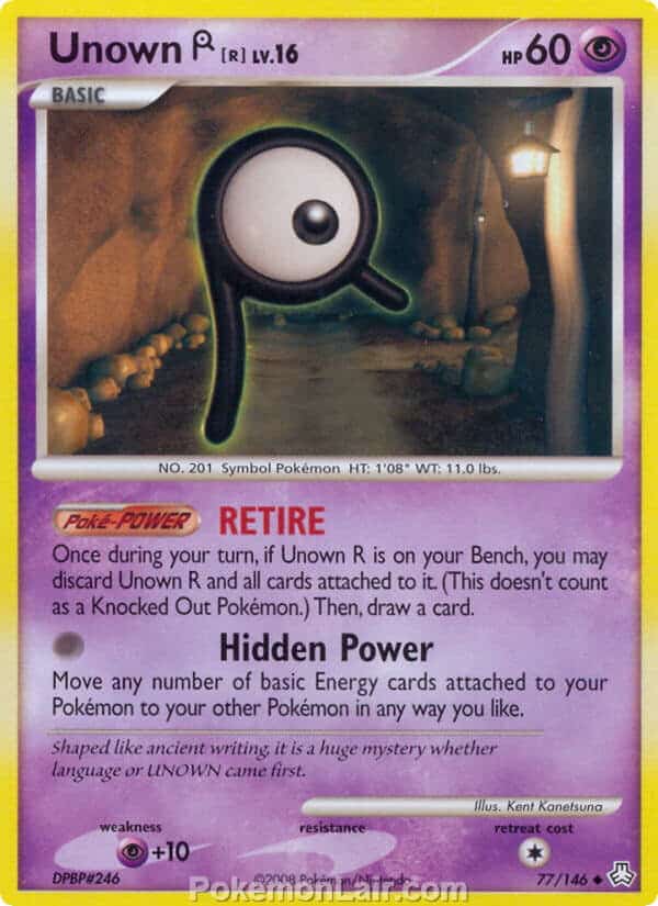 2008 Pokemon Trading Card Game Diamond and Pearl Legends Awakened Price List – 77 Unown R