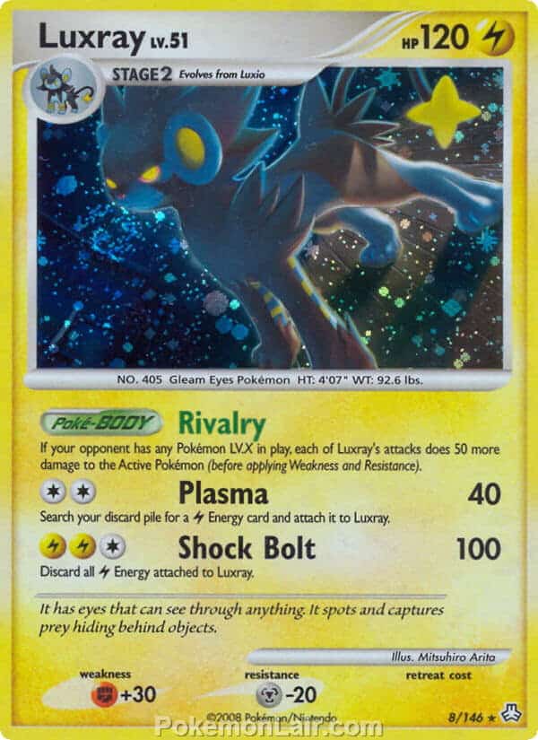 2008 Pokemon Trading Card Game Diamond and Pearl Legends Awakened Price List – 8 Luxray