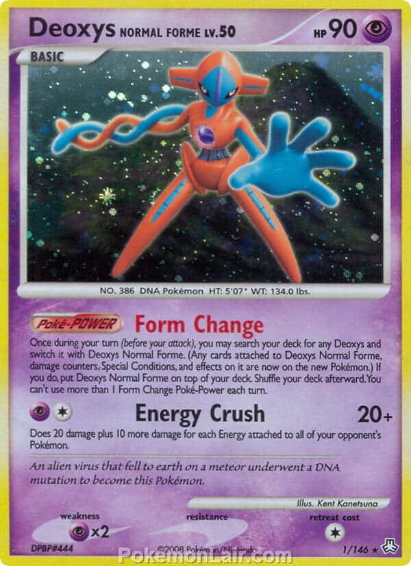 2008 Pokemon Trading Card Game Diamond and Pearl Legends Awakened Set – 1 Deoxys Normal Forme