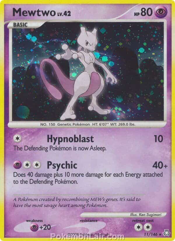 2008 Pokemon Trading Card Game Diamond and Pearl Legends Awakened Set – 11 Mewtwo