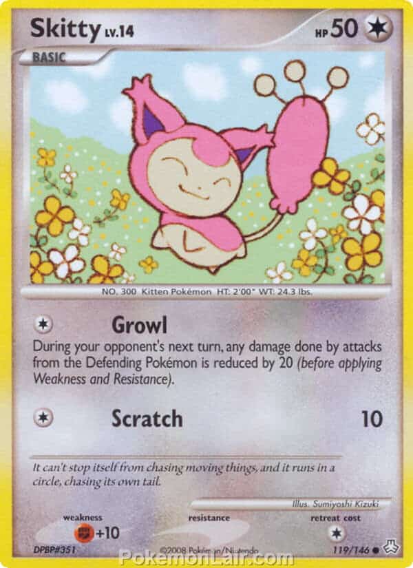 2008 Pokemon Trading Card Game Diamond and Pearl Legends Awakened Set – 119 Skitty