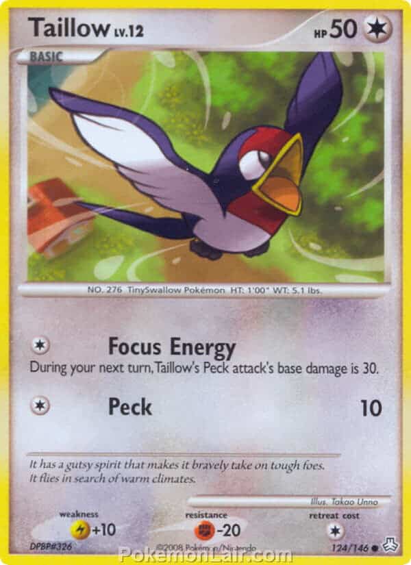 2008 Pokemon Trading Card Game Diamond and Pearl Legends Awakened Set – 124 Taillow