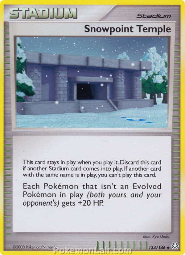 2008 Pokemon Trading Card Game Diamond and Pearl Legends Awakened Set – 134 Snowpoint Temple