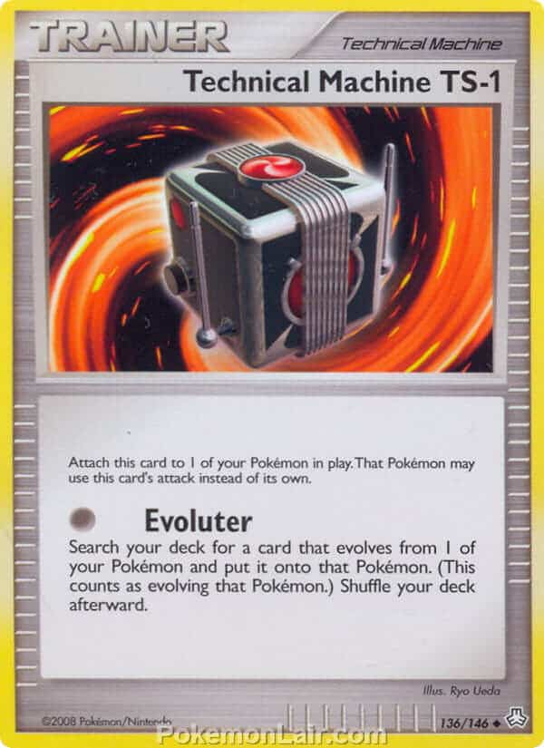 2008 Pokemon Trading Card Game Diamond and Pearl Legends Awakened Set – 136 Technical Machine TS 1