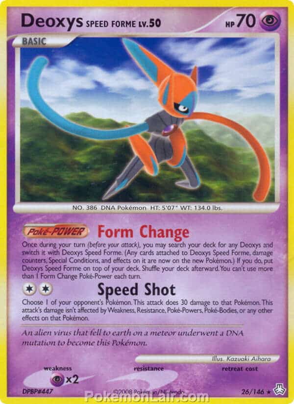 2008 Pokemon Trading Card Game Diamond and Pearl Legends Awakened Set – 26 Deoxys Speed Forme