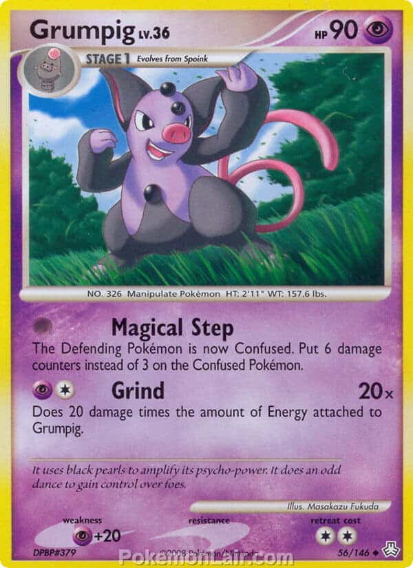 2008 Pokemon Trading Card Game Diamond and Pearl Legends Awakened Set – 56 Grumpig