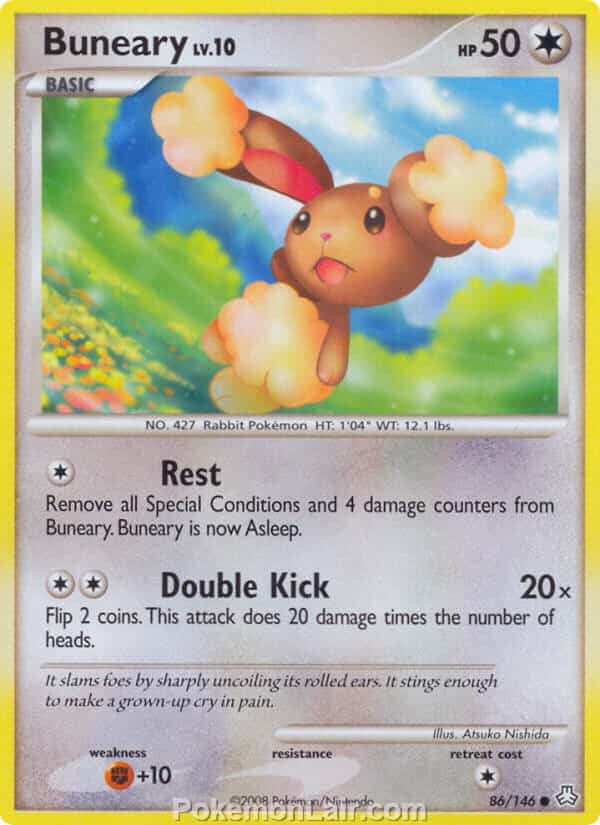 2008 Pokemon Trading Card Game Diamond and Pearl Legends Awakened Set – 86 Buneary