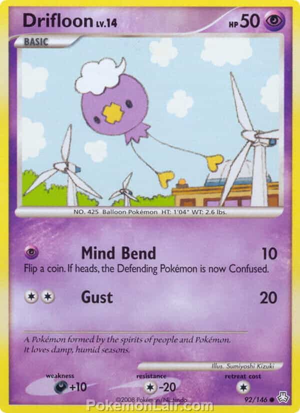 2008 Pokemon Trading Card Game Diamond and Pearl Legends Awakened Set – 92 Drifloon