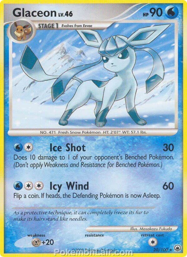 2008 Pokemon Trading Card Game Diamond and Pearl Majestic Dawn Price List – 20 Glaceon