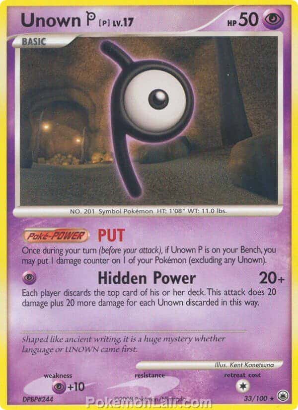 2008 Pokemon Trading Card Game Diamond and Pearl Majestic Dawn Price List – 33 Unown P