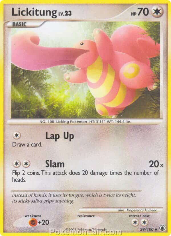 2008 Pokemon Trading Card Game Diamond and Pearl Majestic Dawn Price List – 39 Lickitung