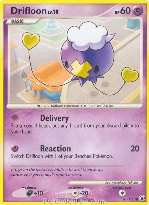 2008 Pokemon Trading Card Game Diamond and Pearl Majestic Dawn Price List – 61 Drifloon