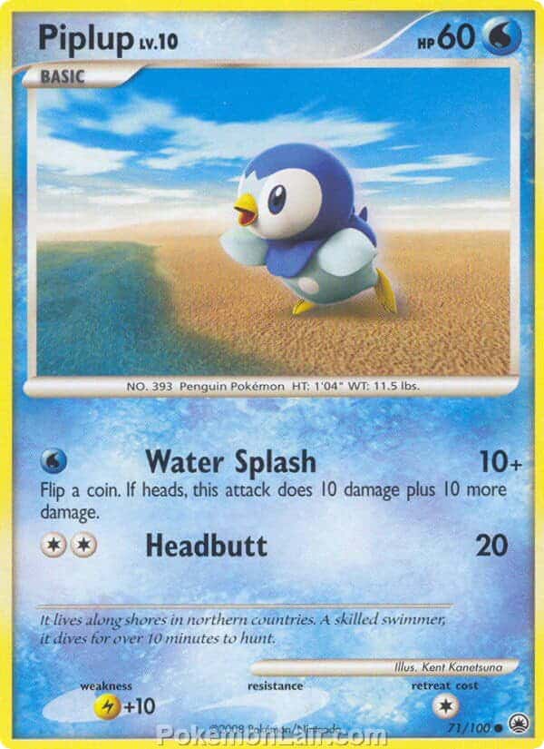 2008 Pokemon Trading Card Game Diamond and Pearl Majestic Dawn Price List – 71 Piplup