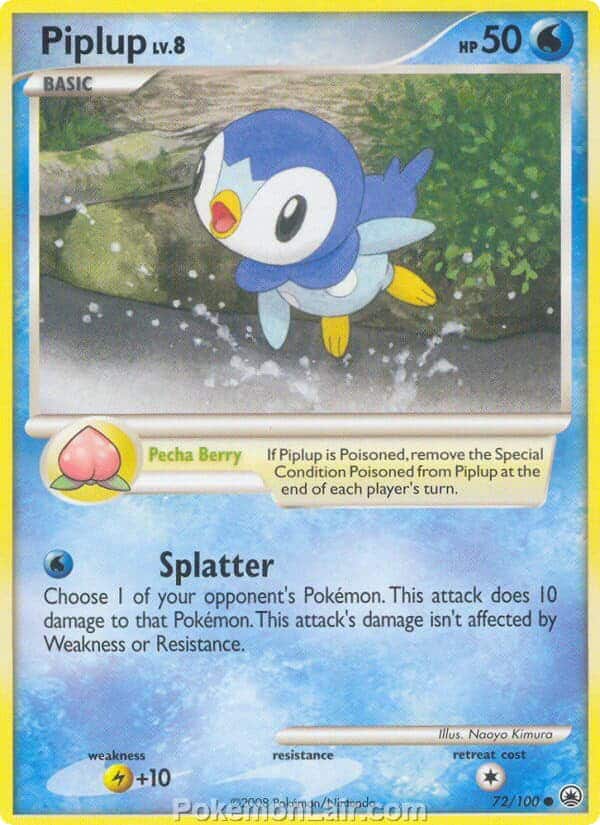 2008 Pokemon Trading Card Game Diamond and Pearl Majestic Dawn Price List – 72 Piplup