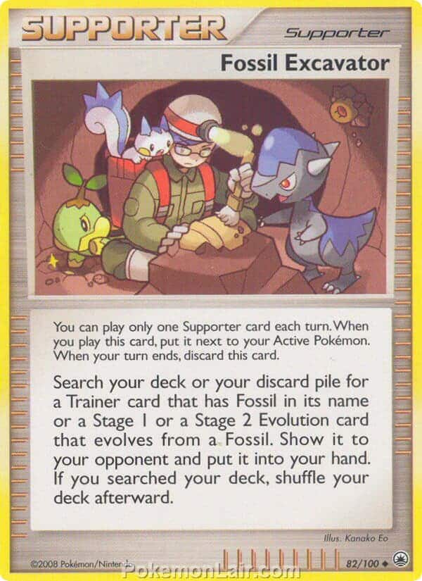 2008 Pokemon Trading Card Game Diamond and Pearl Majestic Dawn Price List – 82 Fossil Excavator