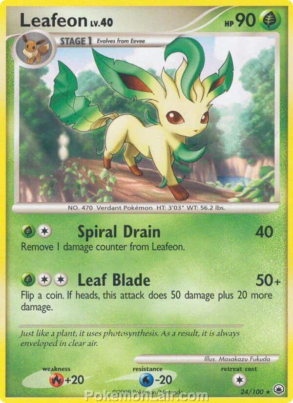 2008 Pokemon Trading Card Game Diamond and Pearl Majestic Dawn Set – 24 Leafeon