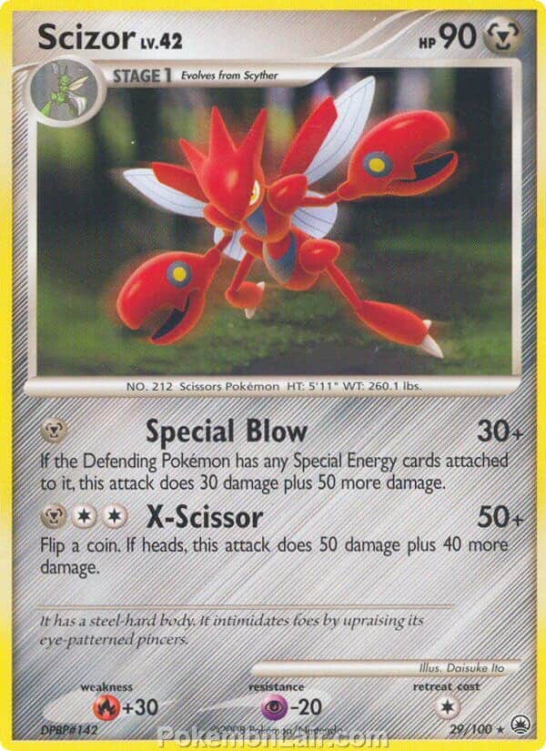 2008 Pokemon Trading Card Game Diamond and Pearl Majestic Dawn Set – 29 Scizor