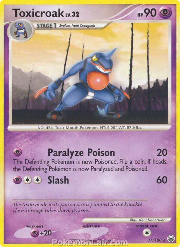 2008 Pokemon Trading Card Game Diamond and Pearl Majestic Dawn Set – 31 Toxicroak