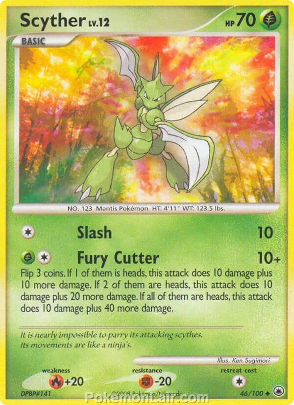2008 Pokemon Trading Card Game Diamond and Pearl Majestic Dawn Set – 46 Scyther