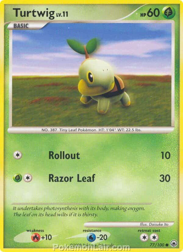 2008 Pokemon Trading Card Game Diamond and Pearl Majestic Dawn Set – 77 Turtwig