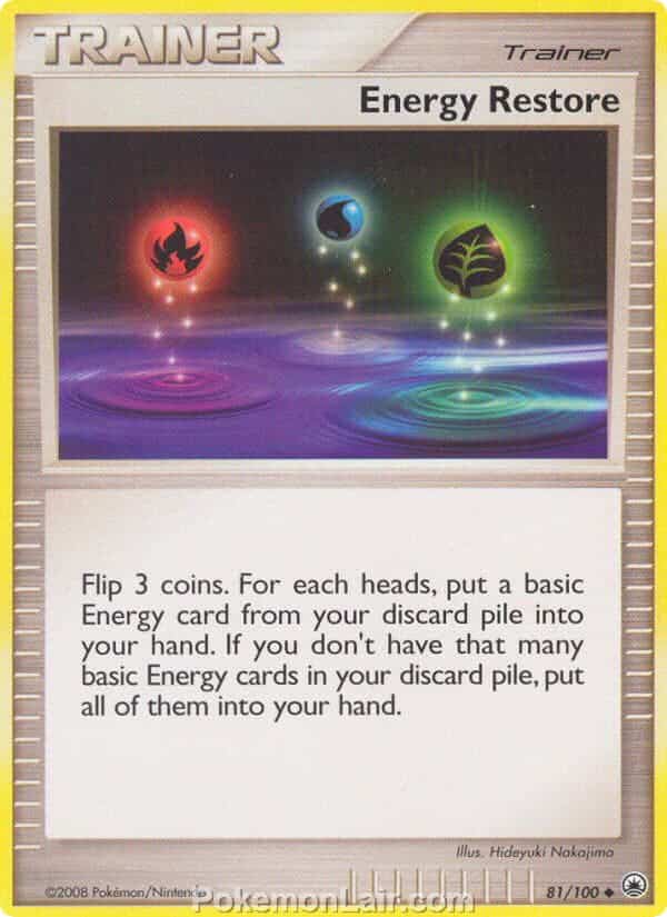 2008 Pokemon Trading Card Game Diamond and Pearl Majestic Dawn Set – 81 Energy Restore
