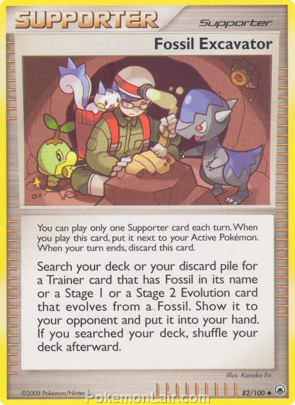 2008 Pokemon Trading Card Game Diamond and Pearl Majestic Dawn Set – 82 Fossil Excavator