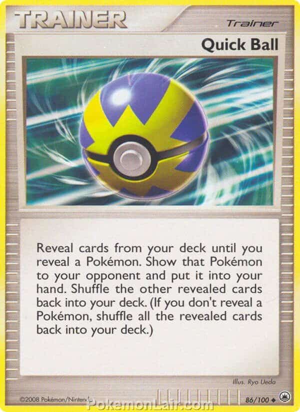 2008 Pokemon Trading Card Game Diamond and Pearl Majestic Dawn Set – 86 Quick Ball