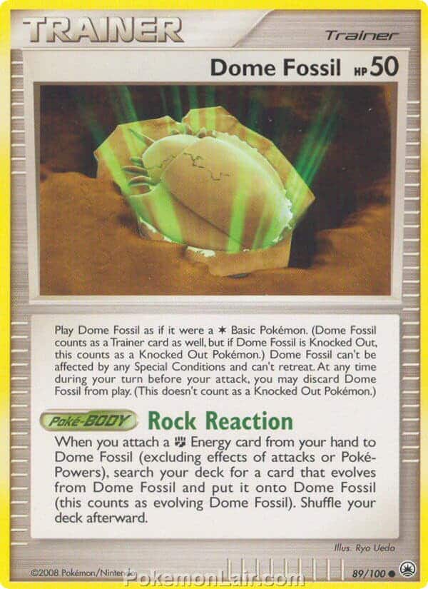 2008 Pokemon Trading Card Game Diamond and Pearl Majestic Dawn Set – 89 Dome Fossil
