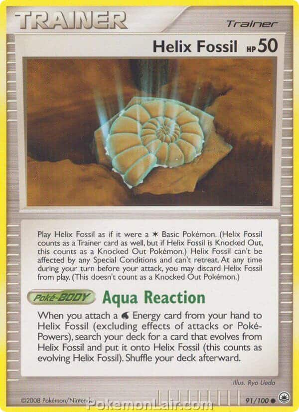 2008 Pokemon Trading Card Game Diamond and Pearl Majestic Dawn Set – 91 Helix Fossil