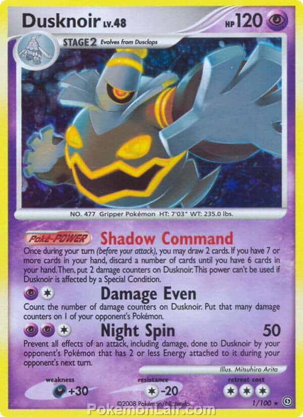 2008 Pokemon Trading Card Game Diamond and Pearl Stormfront Price List – 1 Dusknoir