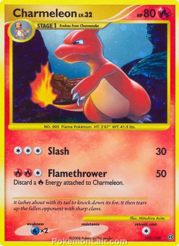 2008 Pokemon Trading Card Game Diamond and Pearl Stormfront Price List – 102 Charmeleon